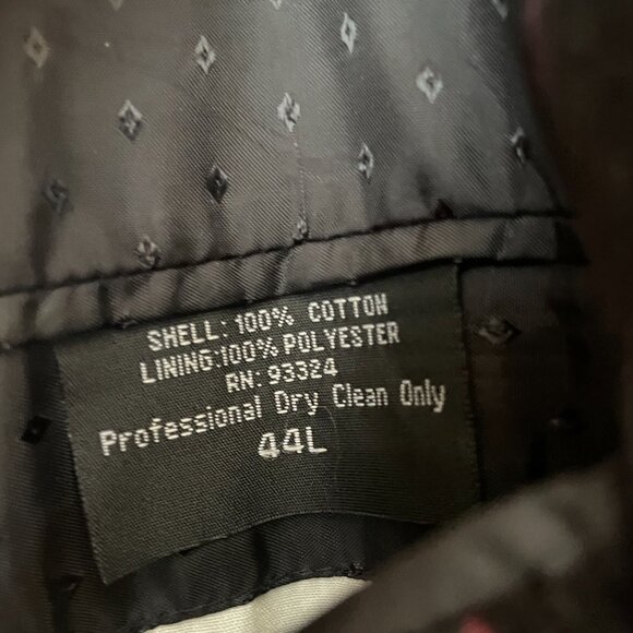 Men's Villini Jacket by S&K Famous Brands Size 44L Black Corduroy Paisley - Picture 6 of 9